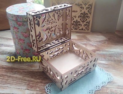 Резная шкатулка модель cdr