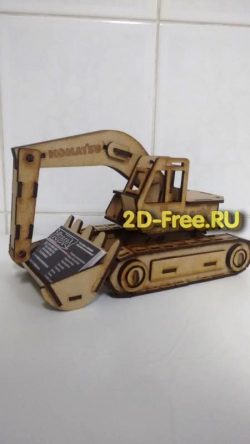 Экскаватор 2D макет для лазерной резки
