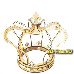 Корона из дерева макет