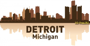 Vector American cities Detroit cdr format