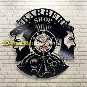 Часы Barber Shop макет