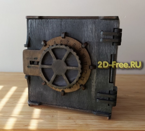Сейф блокнот макет для Laser cut