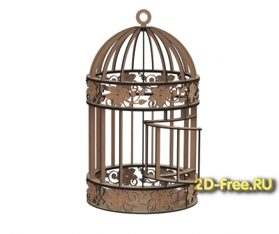 Клетка для птичек 2D макет