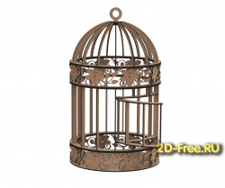 Клетка для птичек 2D макет
