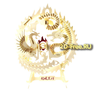 Дракон и феникс панно