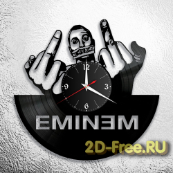 Часы из пластинки музыка Eminem