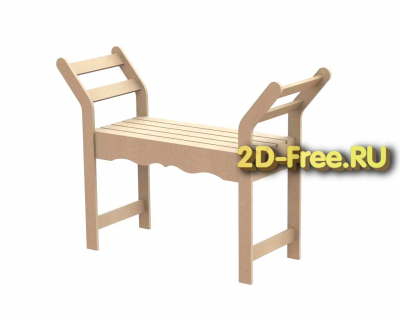 Банкетка 2D макет для лазерной резки