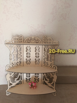 Полочка угловая резная макет cdr