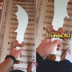 Тесак 2D макет для лазерной резки