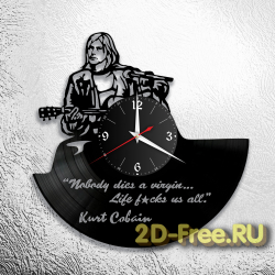 Часы из пластинки музыка Nirvana 5