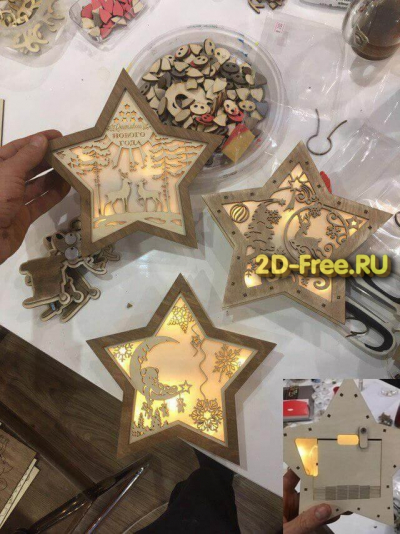 Ночник звезда макет