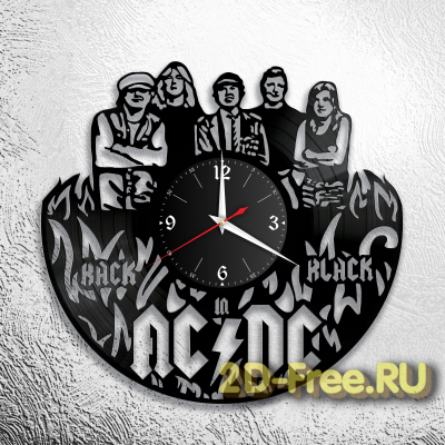 Часы из пластинки Зарубежная музыка AC/DC #1