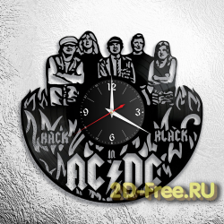 Часы из пластинки Зарубежная музыка AC/DC #1