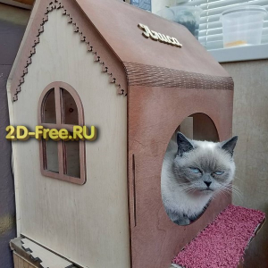 Дом для кошки макет cdr