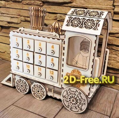 Поезд Деда Мороза и 2D макет