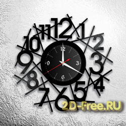 Часы на пластинке цифры #7