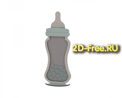 Интерьерная детская бутылочка 2D