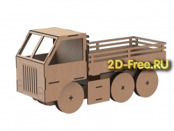Машинка Грузовичек 2D макет для лазерной резки
