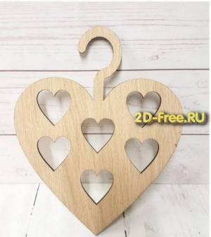 Вешалка сердечки макет cdr