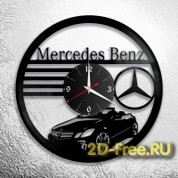 Часы на пластинке авто Мерседес 1
