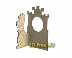 Открытка детская дракончик 2D макет