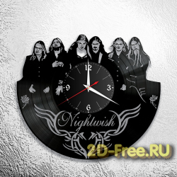 Часы из пластинки музыка Nightwish