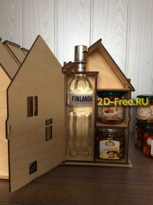 Шкатулка дом подарочная cdr файл
