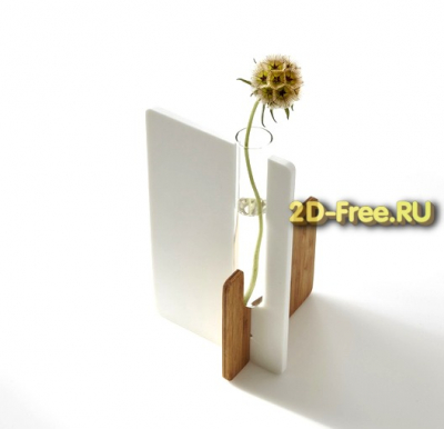 Ваза для цветов колба 2D макет