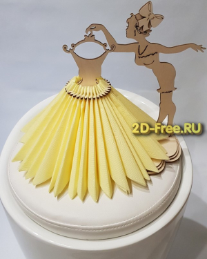 Салфетница девушка макет cdr