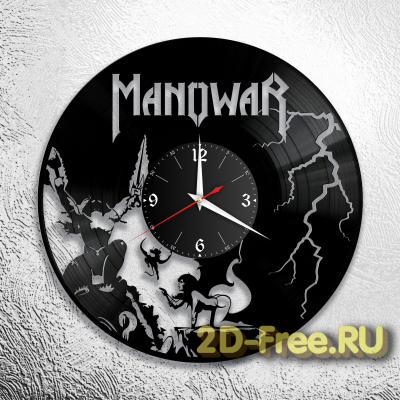 Часы из пластинки музыка Manowar 2