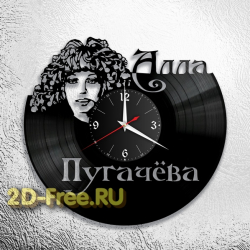 Часы из пластинки русская музыка Алла Пугачева