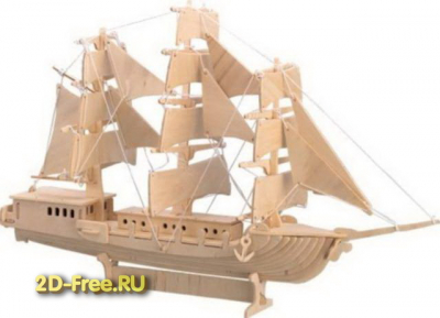 Бригантина макет для сборки
