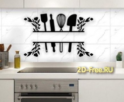 Панно для кухни 2D макет для лазерной резки