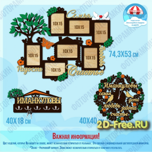 Набор Рамка, Часы, Ключница 006 Cdr