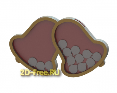 Копилка брелоков колокольчики 2D макет