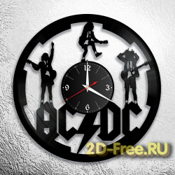 Часы из пластинки Зарубежная музыка AC/DC #4