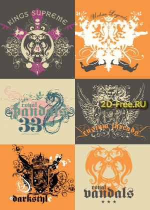 Рисунки на футболки T-shirt vector free 05