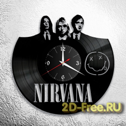 Часы из пластинки музыка Nirvana 2