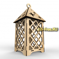 Резной фонарик макет для лазерного станка