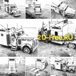 Машинка «Kenworth W 900» макет