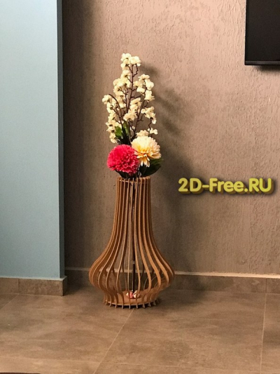 Интерьерная ваза макет чертеж cdr