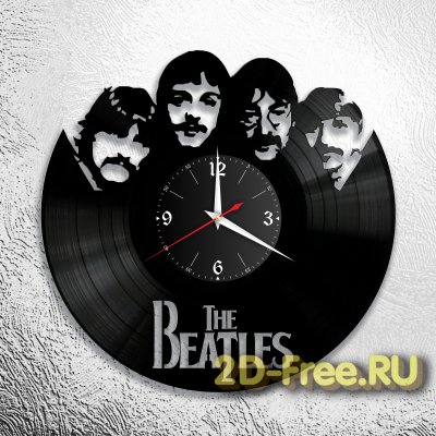Часы из пластинки музыка BEATLES 4