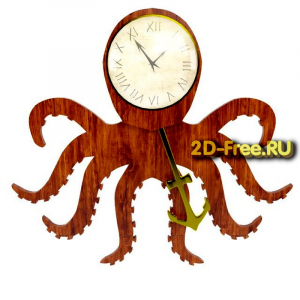 Часы осьминог 54 формат cdr