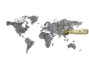 Карта мира для лазерной резки 008