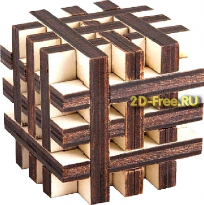 Головоломка 9 элементов из дерева