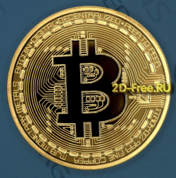 Биткоин 2D макет для лазерной резки
