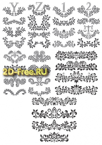 Векторы набор Free Vectors for Laser Cutting 260