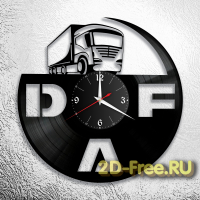 Часы на пластинке авто DAF