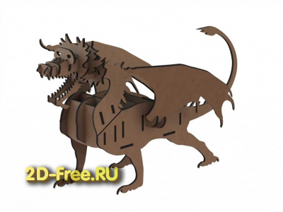 Дракон 2D макет для лазерной резки