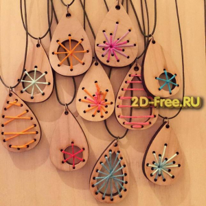 Подвеска кулон макет dxf